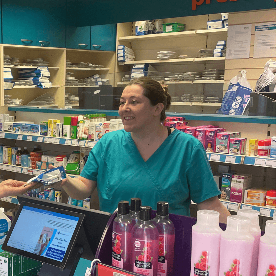 Emily is our pharmacy supervisor at Ashington Pharmacy.